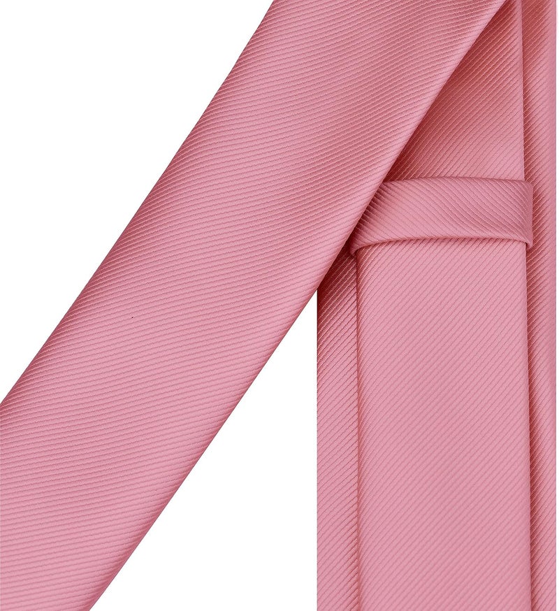 Branduce 2.4"（6cm） Solid Pure Color Skinny Tie Plain Slim Necktie for Men - Image 4